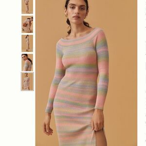 Anthropologie Multicolor Striped Knit Dress